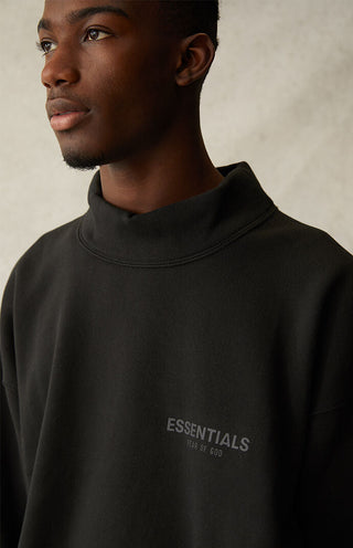 FOG - Fear Of God Essentials Black Mock Neck Sweatshirt