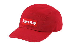 Supreme Washed Chino Twill Box Logo Camp Cap (SS21) - Red