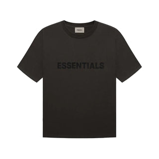 FOG - Fear of God Essentials 3D Silicon Applique Boxy T-Shirt Weathered Black