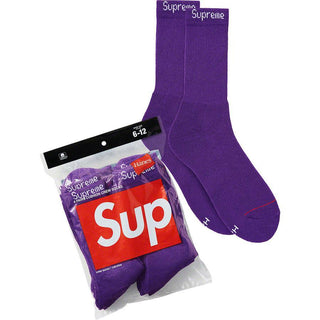 Supreme Hanes Crew Socks Crew Socks (4 Pack) - Purple