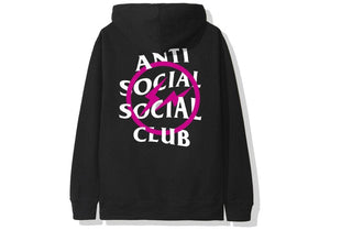 Anti Social Social Club x Fragment Pink Bolt Hoodie Black