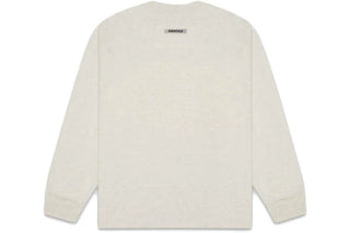 FEAR OF GOD ESSENTIALS 3D Silicon Applique Long Sleeve T-Shirt Oatmeal SS20