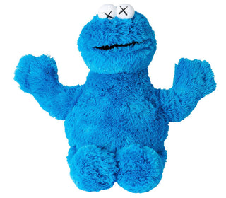 KAWS Sesame Street Uniqlo Cookie Monster Plush Toy Blue